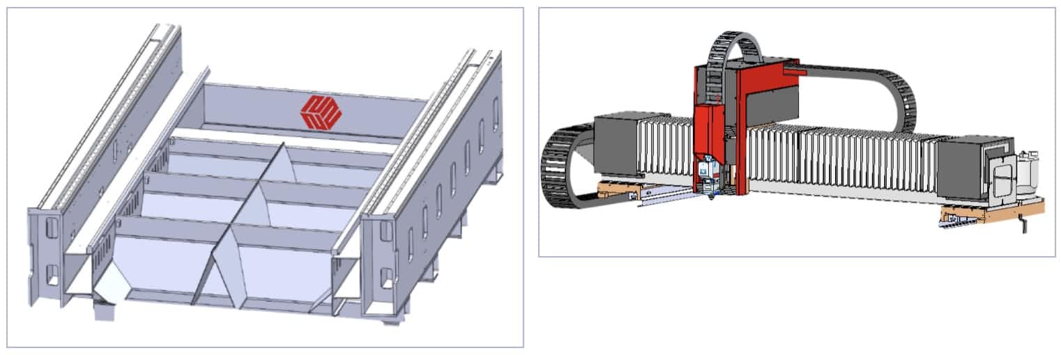 Khung v&agrave; dầm m&aacute;y cắt laser