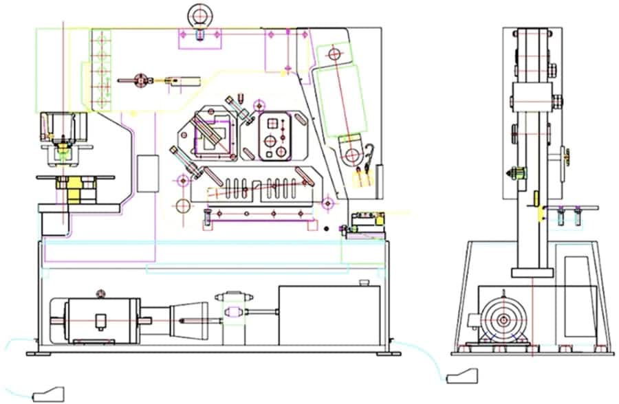 Bản vẽ k&iacute;ch thước c&ocirc;ng nh&acirc;n sắt